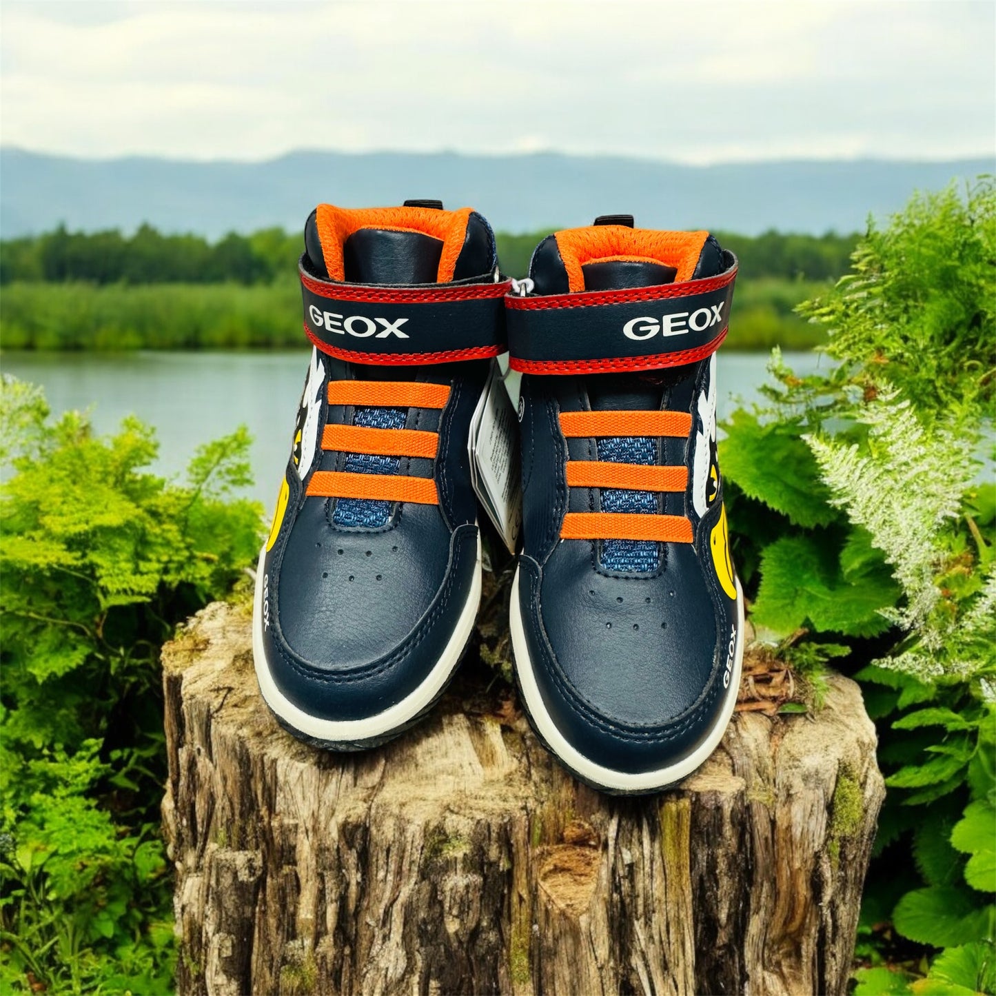 GEOX J INEK BOY B Kinder Sneaker In NAVY/ ORANGE Herstellernummer: J369CB OBU11 C0659 ( Letzte Stück )