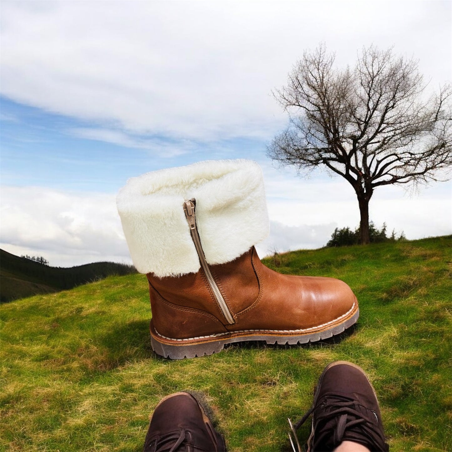 Pom Pom Leder Winter Kinderstiefel in Braun Herstellernummer : PP5113/0224/03 ( Letzte Stück )